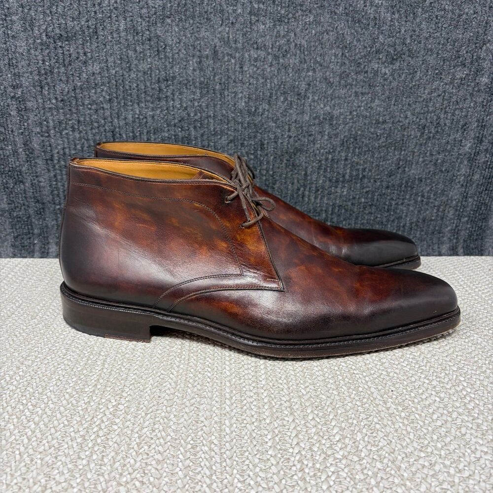 Magnanni Cervan Chukka Boots Brown Leather Lace Up Dress Shoes Men’s Size 13 M